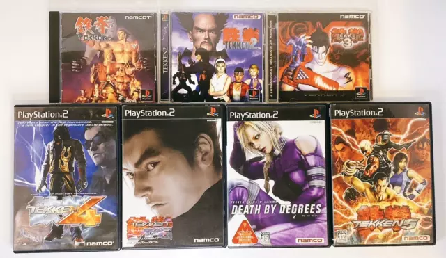Lot 7 Tekken 1 2 3 4 5 Tag Tournament Death by Degrees PlayStation PS1 PS2 Japan
