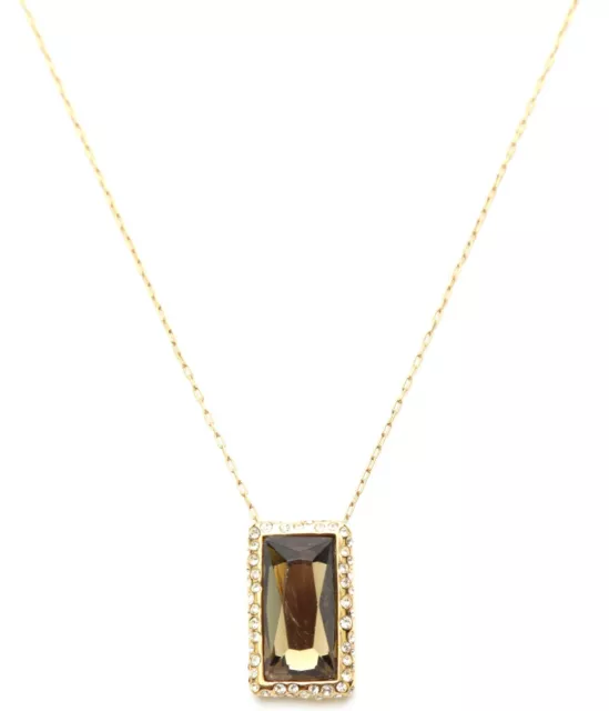 Alexis Bittar Womens Gold Miss Havisham Framed Baguette Pendant Necklace 2012