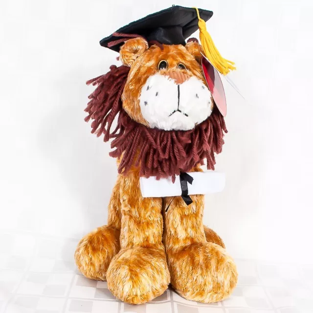 First & Main Lankydoodle Lion Graduation Plush Brown 2002