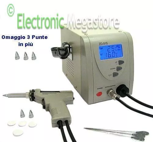 Dissaldatore Zd-915 Stazione Pistola Dissaldante Desoldering Station Desolder