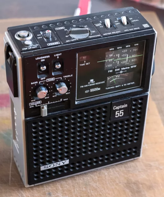 Sony ICF-5500M Captain55 4-Band Radio, incl. 3x 3500mAh Akkus