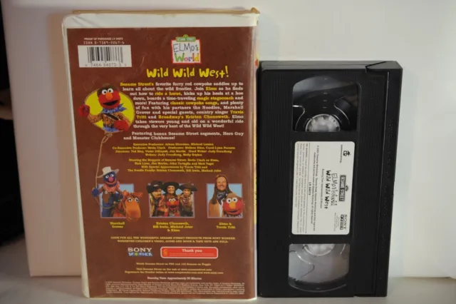 ELMO'S WORLD, WILD Wild West, Sesame Street, Children animation, VHS ...
