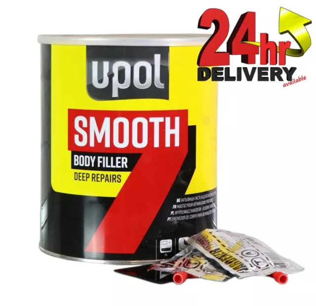 U-Pol Smooth 7 Car Body Filler 3L Litre Easy Sand Deep Dent Repair Upol