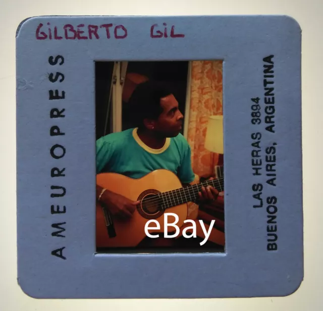 Gilberto Gil 35mm Original Slide Press Color Photo
