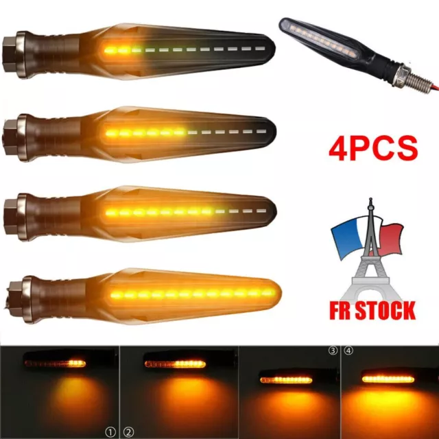 Clignotant Moto LED Lot de 4 Universel Ampoule Homologue Feu Clignotants