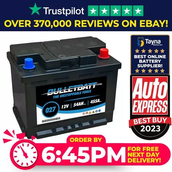 Extra Heavy Duty Calcium 027 Car Battery - VW - 4 Year Warranty - Next Day Deliv