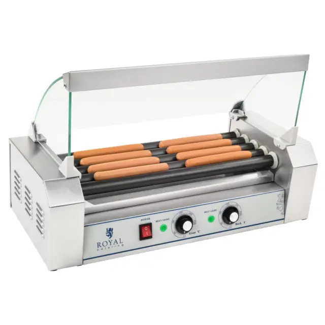 Griglia Hot Dog Macchina Cuoci Wurstel Professionale 5 Tubi Copertura In Teflon