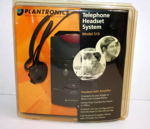 Plantronics S10 Wired Telephone Headset System (Black)