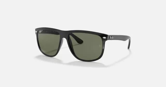 Ray-Ban Highstreet Gloss Black Polarized Green 60 mm Sunglasses RB4147 601/58 60