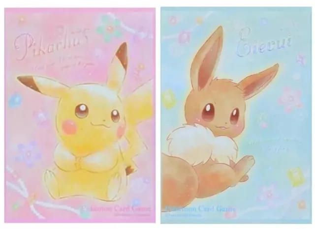 Pokemon Center Eevee & Pikachu Jewel Sleeves NEW 1 of each design