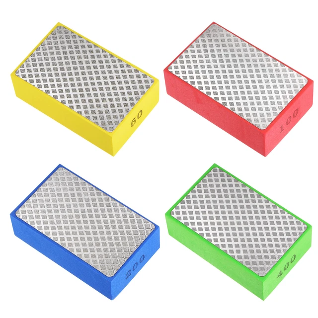 Diamond Polishing Pad Set(4pcs) 60# 100# 200# 400# Grits Mesh Surface