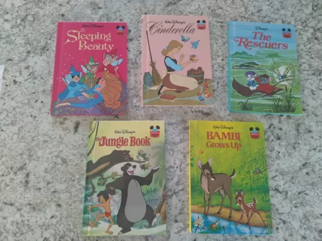 Vintage Walt Disney LOT Children’s Books Wonderful World of Reading  Cinderella