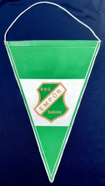 Großer Orig. DDR Wimpel 33 cm BSG Empor Sassnitz Fußball Sport Rügen Stralsund 2