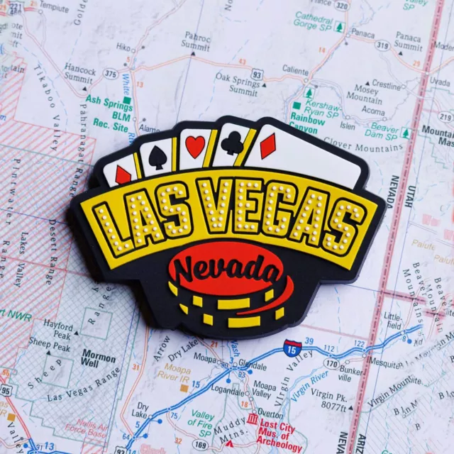 Las Vegas PVC Rubber Fridge Magnet - Gift or Souvenir for kitchen