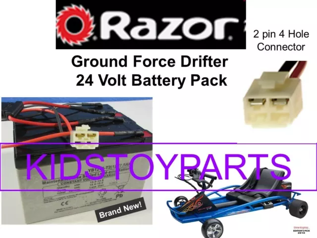 New! 24V Battery Pack for Razor Drifter Ground Force Go Cart Kart With Harness!