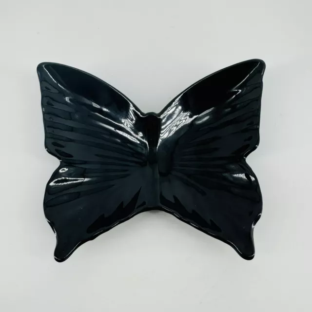 Butterfly Shaped Ceramic Trinket Dish black Ceramic