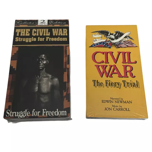 Civil War: The Fiery Trial & Struggle For Freedom VHS Movie Historical Education