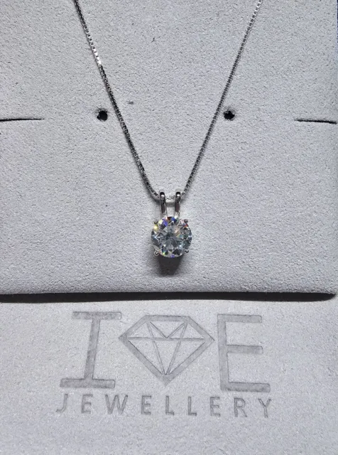 Genuine 1CT MOISSANITE Necklace [GRA Cert. PASS Diamond TEST 925 Silver]