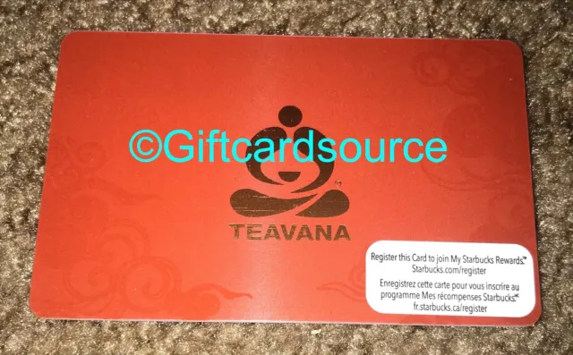 Teavana Starbucks Gift Card Orange No Value #6096 Canada 2013