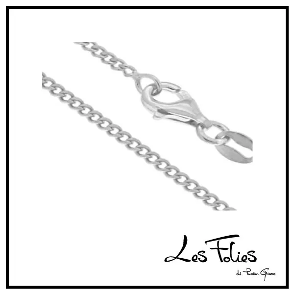 Collana Grumetta Diamantata doppia 45cm spess. 1,8mm in argento 925 - Les Folies