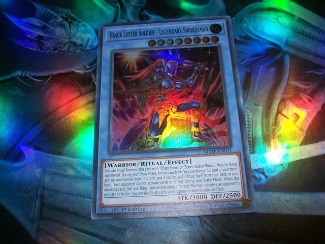 Black Luster Soldier - Legendary Swordsman 1st Ed Ultra Rare MAZE-EN011 Yu-Gi-Oh