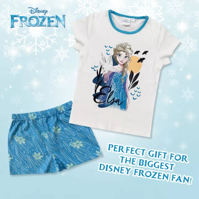 Pigiama bambina Disney Frozen maglia e pantalone corto estivo in cotone 6180 3