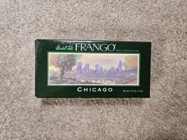 Marshall Fields Frango Mint Chocolates Chicago Skyline Empty Box VTG 5 1/3 oz