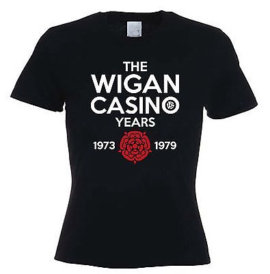 Il Wigan Casino Anni Donna T-Shirt - Northern Soul Motown Stax - TAGLIA S Alla