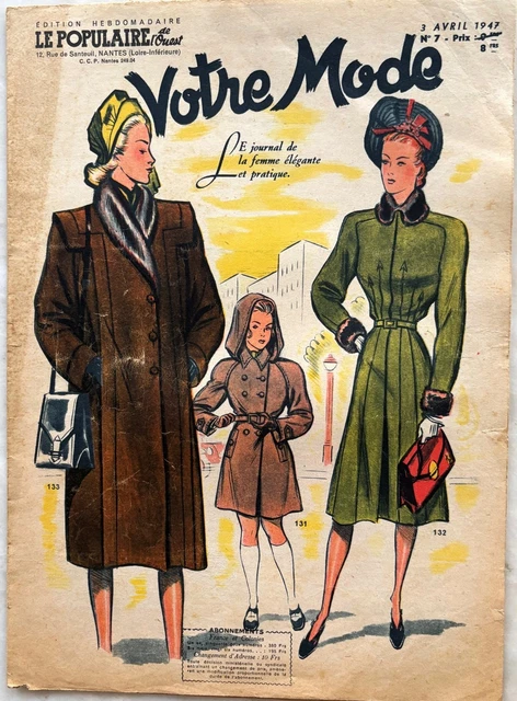 Ancienne Revue La Mode Illustrée N°15 - Datée Du 10 Avril 1887, édition Originale Française