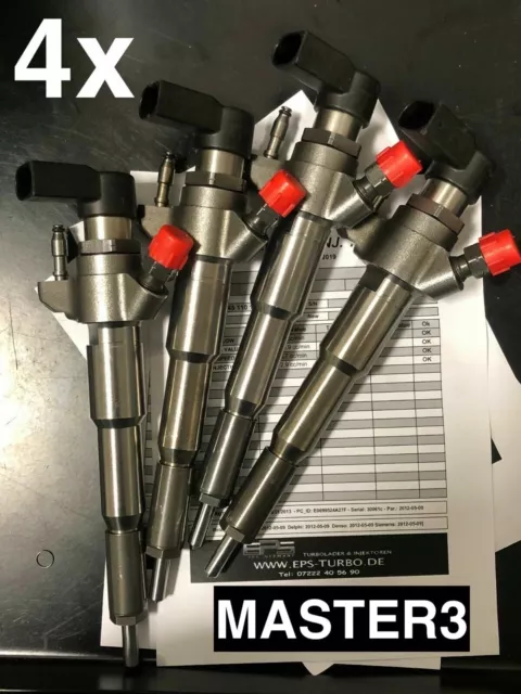 4X Einspritzdüsen 166000372R Renault Master III 3 2.3DCI Injektor