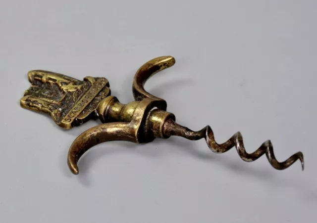 Vintage Brass Corkscrew, Scarborough Castle Souvenir