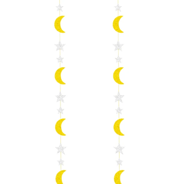 Stella-Luna-pull-carta striscione bandiera giuramento-decorazioni festa