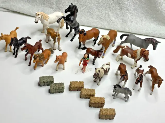 Schleich Horse Figurine Girl Bundle Toy Mixed Job Lot of Pony Foal Stable x 25