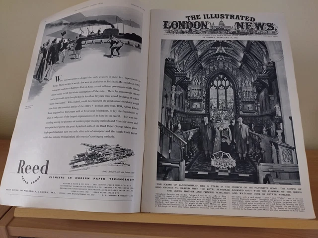 DEATH OF KING George VI - Illustrated London News 16th February 1952 £