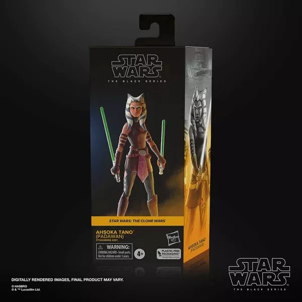 Ahsoka Tano Padawan Star Wars The Clone Wars Black Series 6" Action Figure