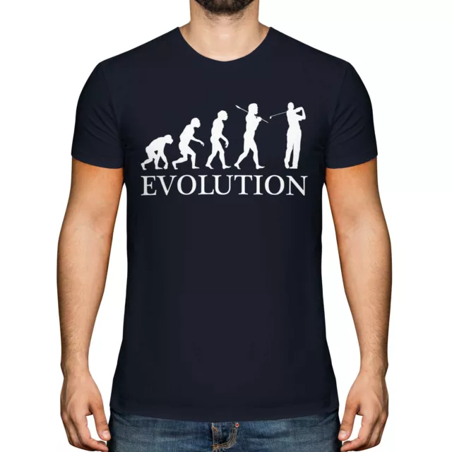 T-Shirt Da Uomo Golfer Evolution Of Man Top Regalo Abbigliamento Golf