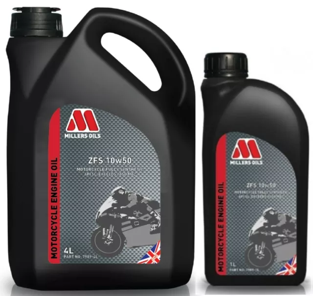 Millers Oils ZFS 4T 10W50 Fully Synthetic Motorcycle Engine Oil