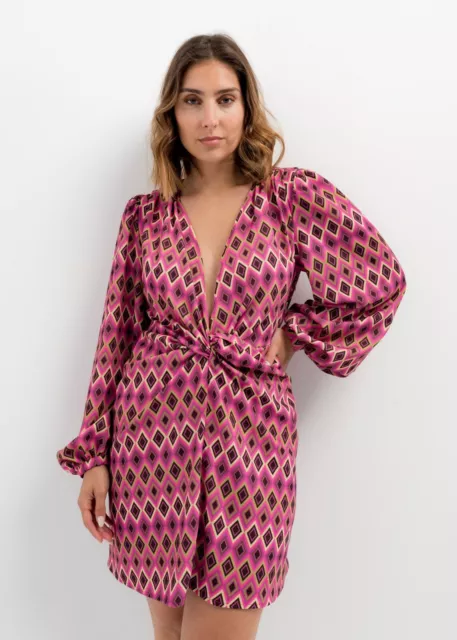 Abito donna corto vestito elegante manica lunga aderente sexy party vestiti da M
