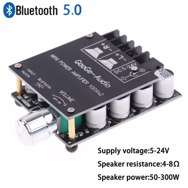 ZK-1002L MINI Bluetooth 5.0 DC5-24V Wireless Audio Digital Power Amplifier
