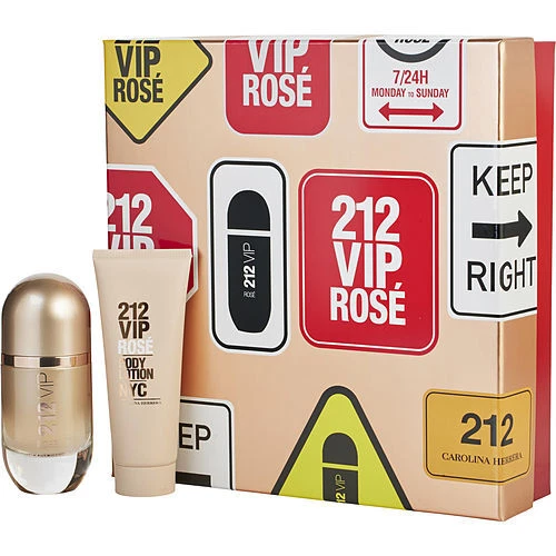 212 Vip Rose Eau de Parfum Spray 1.7 oz & Body Lotion 2.5 oz