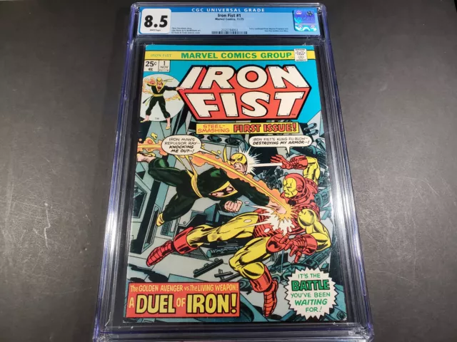 Marvel Comic Iron Fist #1 High Grade Cgc 8.5 Vf+ Iron Man Key Premire 1St Issue
