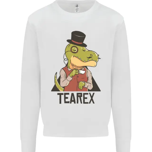 TeaRex Funny T-Rex Dinosaur Tea Drinker Kids Sweatshirt Jumper