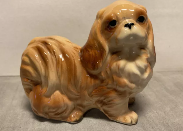 Pekingese Dog Ceramic Figurine 4” Ceramic Dog Figure