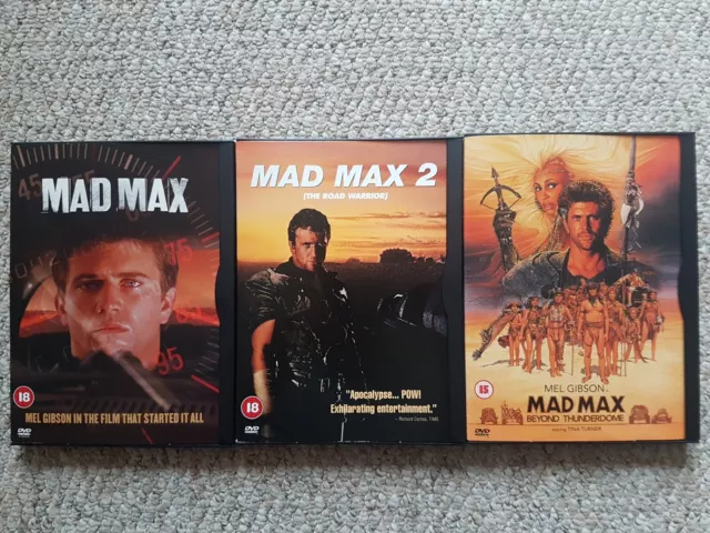 MAD MAX / MAD MAX 2 / MAD MAX: BEYOND THUNDERDOME *NEW* UK Rgn 2 DVD *Snap Case*