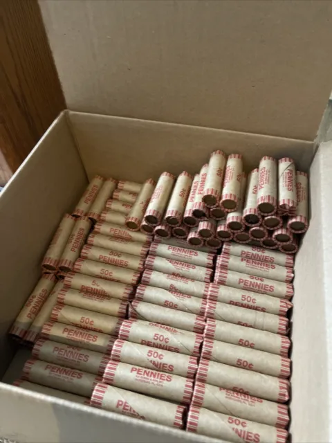 @ 10 LINCOLN WHEAT CENT PENNY ROLLS 1940’s and 1950’s OFF MARKET OVER 20 YEARS