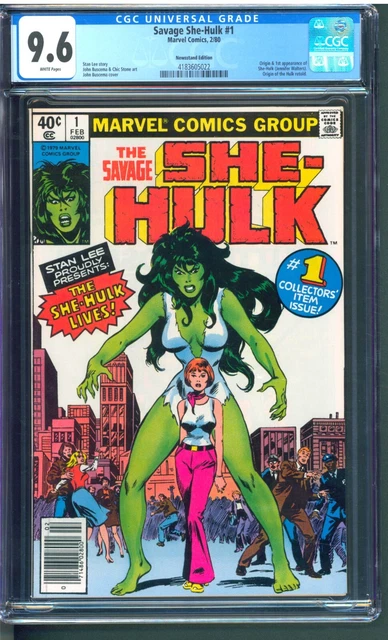 Savage She-Hulk #1   Cgc 9.6  Nm+  Key!  1 Owner!  Bright White Pages! Sharp!