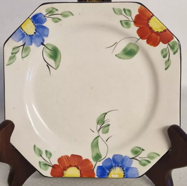 Vintage Kensington Ware KPB Square Floral Design Side Plate