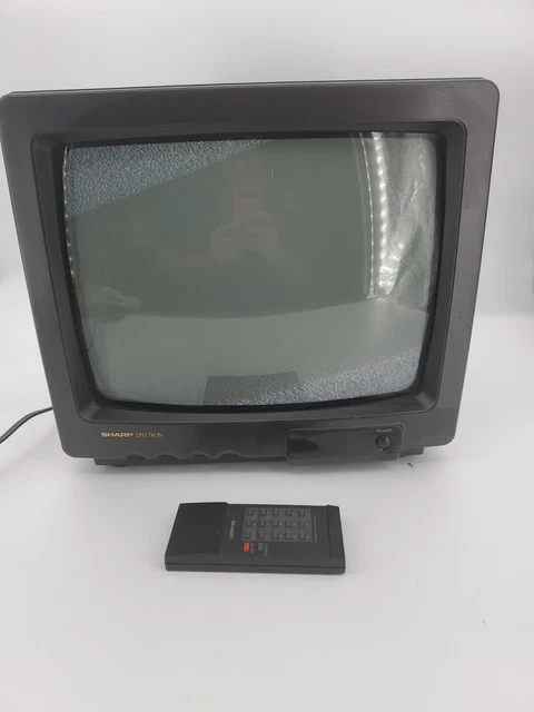 Vintage Sharp Linytron 13" Tv  Model 13SB50  W/ Remote Retro Gaming Tested Works