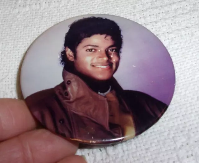 Michael Jackson Vintage Pin Pin back Button Badge 1980s King Of Pop