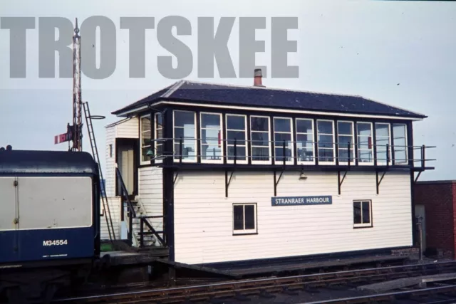 35mm Slide BR British Railways Scene View Stranraer Harbour Signal Box 1973 Orig